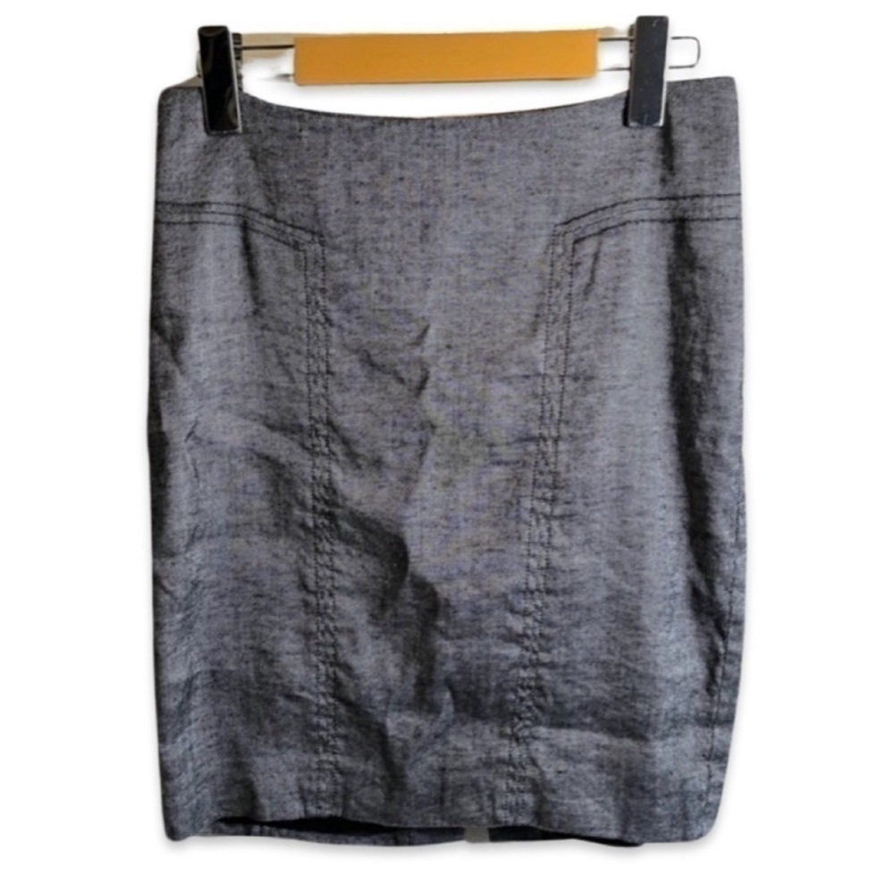 Bebe Grey Pencil Skirt Luxury Fabric Office Wedding Business Attire Size 6